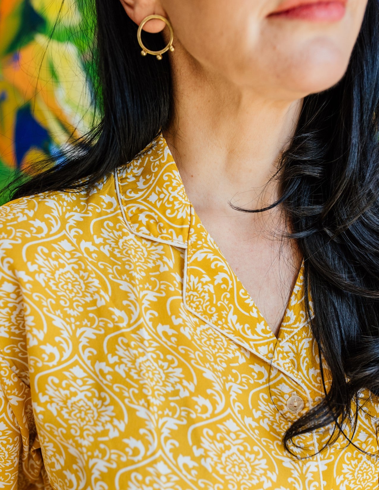 Discover pure bliss with our Yellow Damask Silk Long Pajamas. Immerse yourself in luxurious comfort and timeless elegance as you lounge in style. Crafted from the finest silk, these pajamas redefine relaxation. Elevate your sleepwear and loungewear collection with sophistication and indulgence.